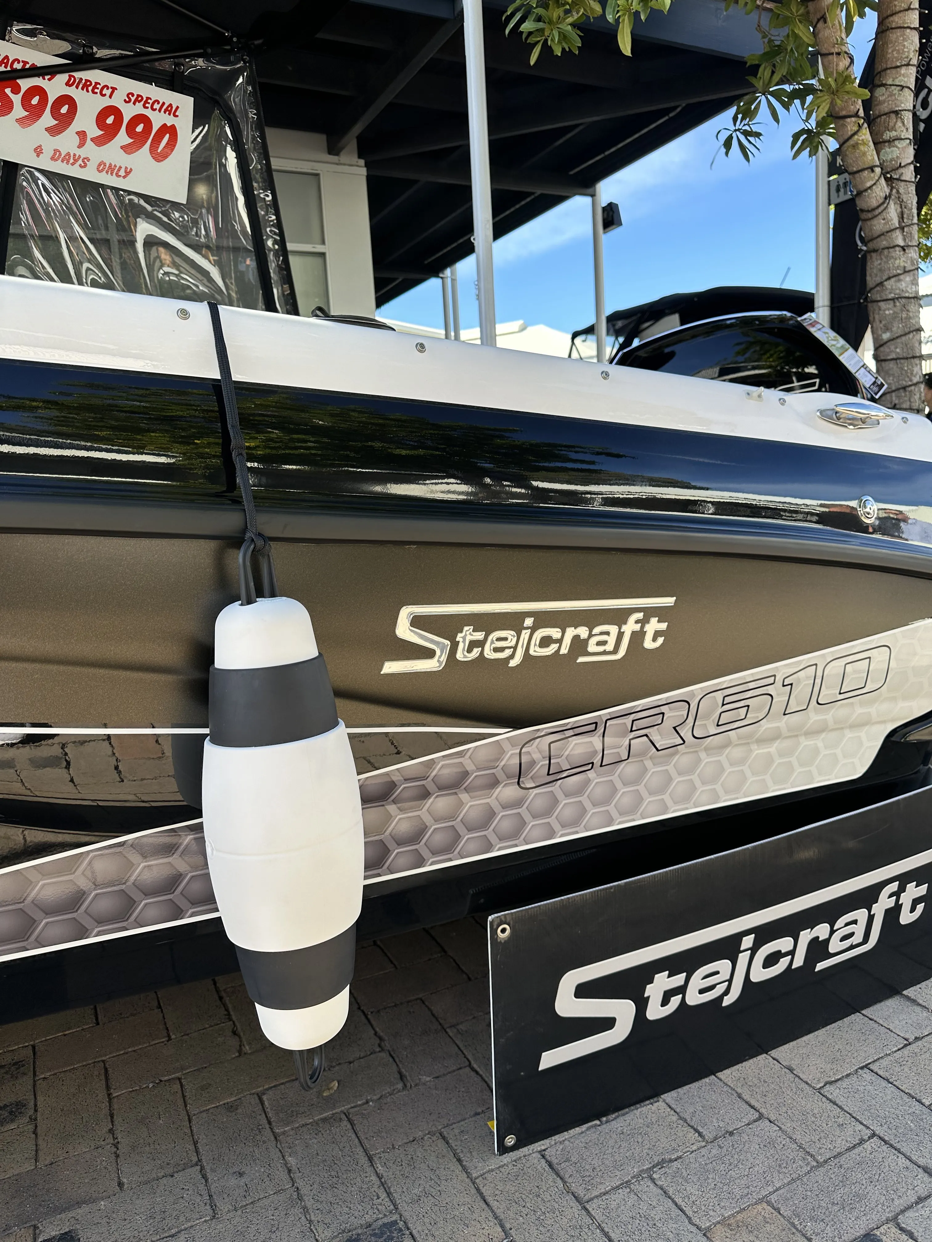 POP Fender white variant at marina