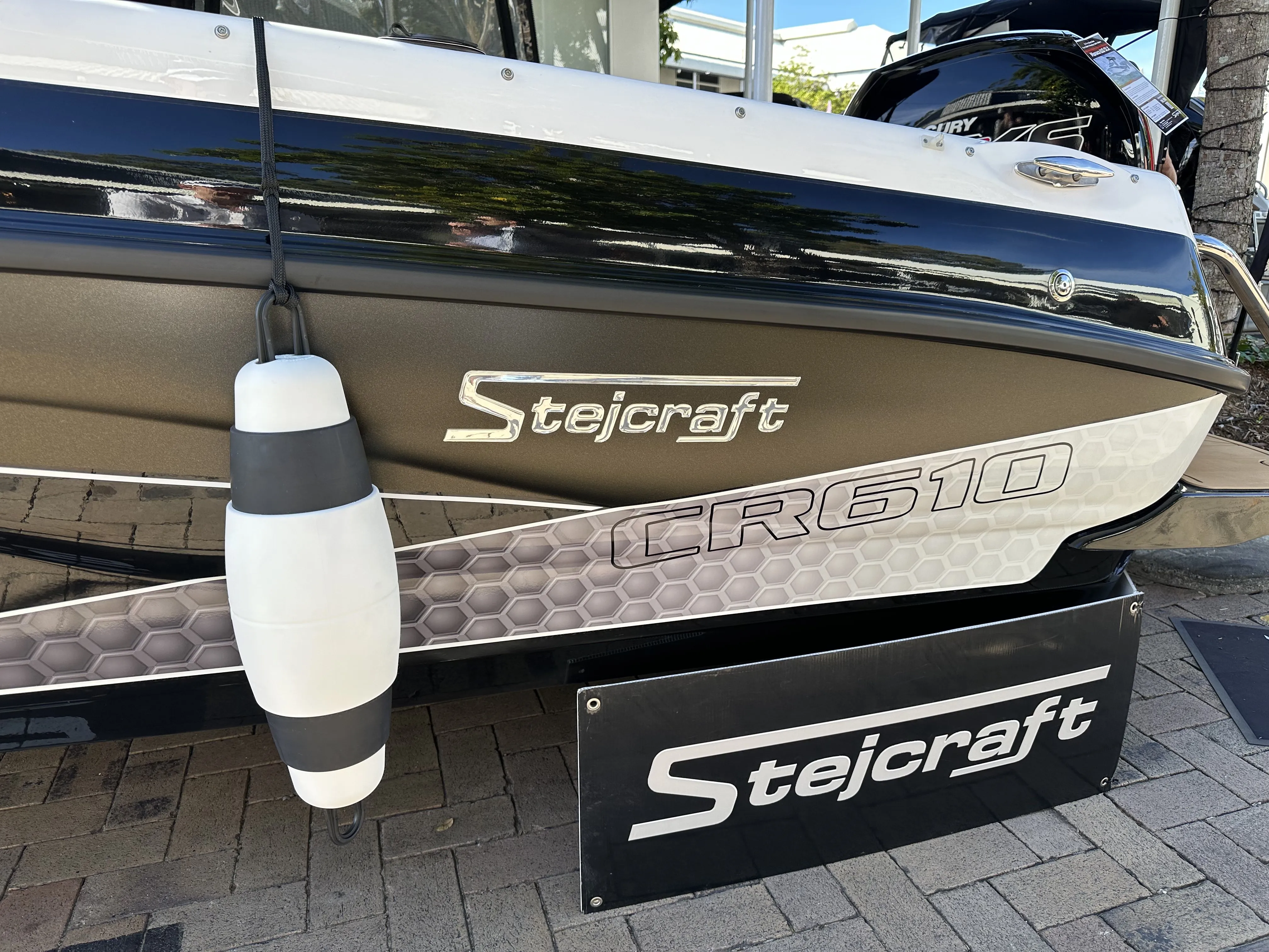 POP Fender zebra pattern on vessel