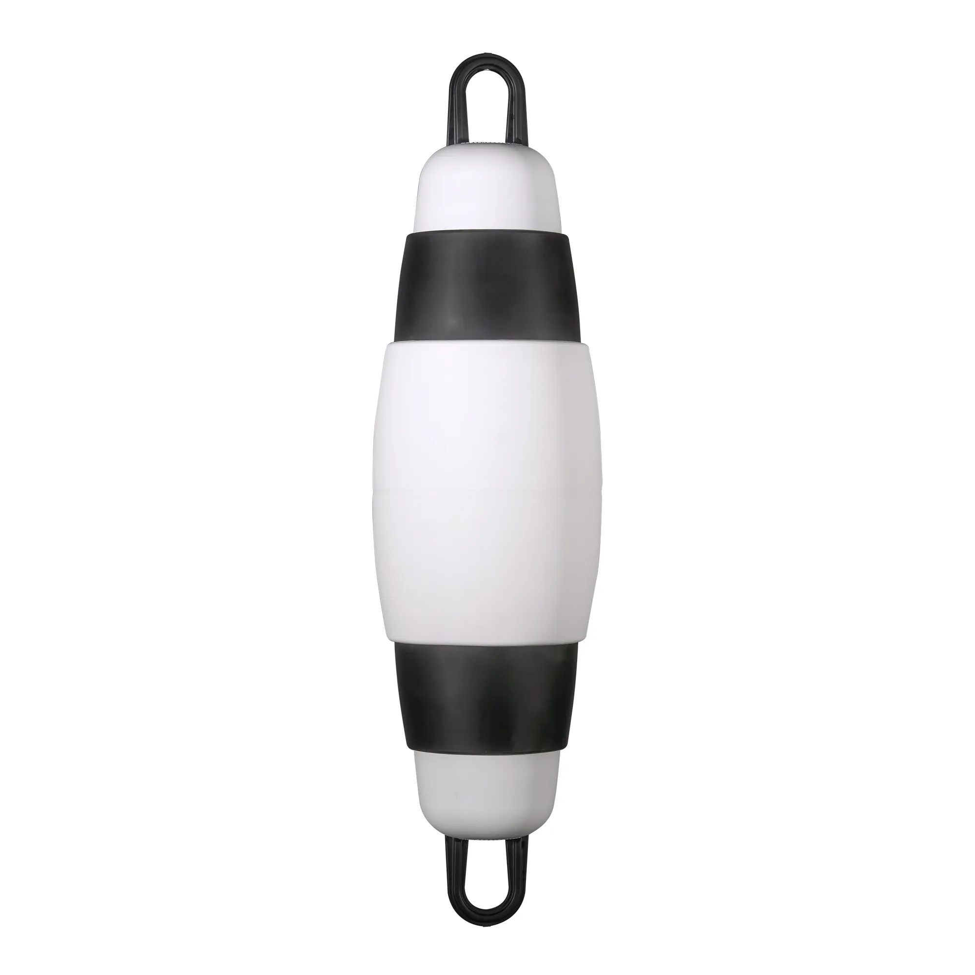 POP Fender in zebra white — white with black accents, compact boat fender